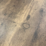 Round Wood Finish Style Top w/ Modern Metal Base DINING TABLE 35.5Wx30H