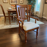 Cherry Finish Upholstered Seat - Captain DINING CHAIRS 23Wx19Dx40H