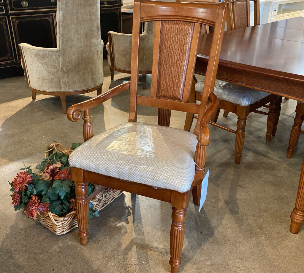 Cherry Finish Upholstered Seat - Captain DINING CHAIRS 23Wx19Dx40H