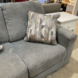 Chenille w/ Fixed Back Cushions & Accent Pillows LOVE SEAT 62Wx38Dx37H