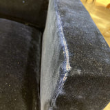 Mohair Accent Chair CHAIR Navy 32.5w33d23.5h