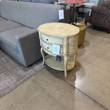 Jarvis Oval 2-Drawer END/SIDE TABLE 24w18d26h