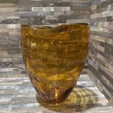 Golden Amber Bubble Swirl Glass Vase ACCESSORIES 7w5d9h