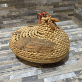 Woven Chicken-Shaped Basket ACCESSORIES 8w6d6h