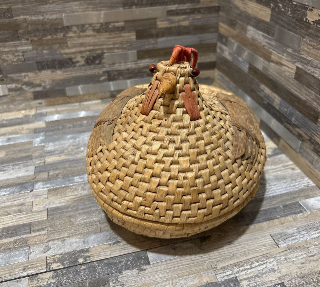 Woven Chicken-Shaped Basket ACCESSORIES 8w6d6h