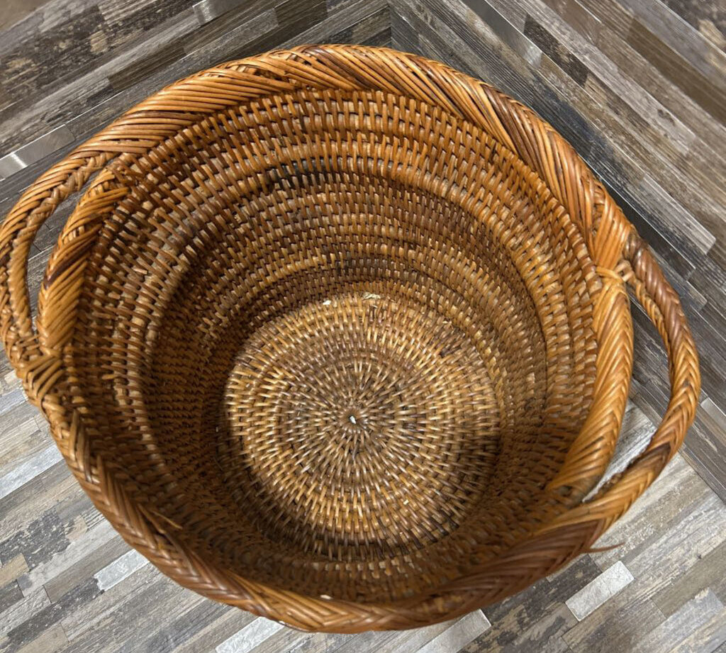Round Handled Wicker Basket ACCESSORIES 14d9h