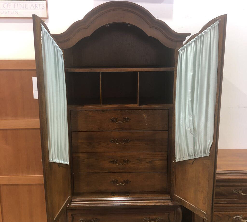 Hickory French Provincial Wood Armoire FURNITURE 38w20d79h