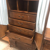 Hickory French Provincial Wood Armoire FURNITURE 38w20d79h