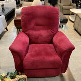 La-Z-Boy Plush Fabric Manual Recliner RECLINERS Red 36w31d39h
