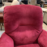 La-Z-Boy Plush Fabric Manual Recliner RECLINERS Red 36w31d39h