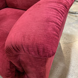 La-Z-Boy Plush Fabric Manual Recliner RECLINERS Red 36w31d39h