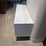 West Elm Quinn Collection Lacquer Finish MEDIA CONSOLE White 58Wx15.75Dx24H
