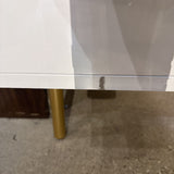 West Elm Quinn Collection Lacquer Finish MEDIA CONSOLE White 58Wx15.75Dx24H