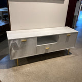 West Elm Quinn Collection Lacquer Finish MEDIA CONSOLE White 58Wx15.75Dx24H