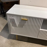 West Elm Quinn Collection Lacquer Finish MEDIA CONSOLE White 58Wx15.75Dx24H
