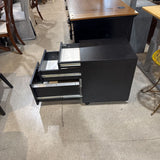 Techline Mobile 3-Drawer FILE CABINET Black 16w20d23.5h