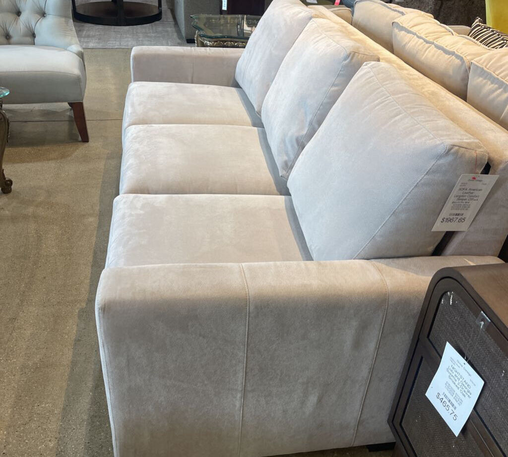 American Leather Langdon Comfort Sleeper SOFA Light Sand 80Wx37Dx32H