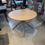 Pinellas Round Cross Base DINING TABLE Oak 39.5d30h