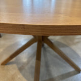 Pinellas Round Cross Base DINING TABLE Oak 39.5d30h