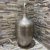 Lemont Hammered Textured Silver TABLE LAMP 10Wx23H