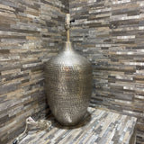 Lemont Hammered Textured Silver TABLE LAMP 10Wx23H