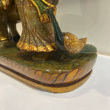 Solid Marble Radha Krishna Deity Carved Sculpture ACCESSORIES 13Wx7Dx18H