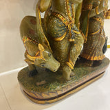 Solid Marble Radha Krishna Deity Carved Sculpture ACCESSORIES 13Wx7Dx18H