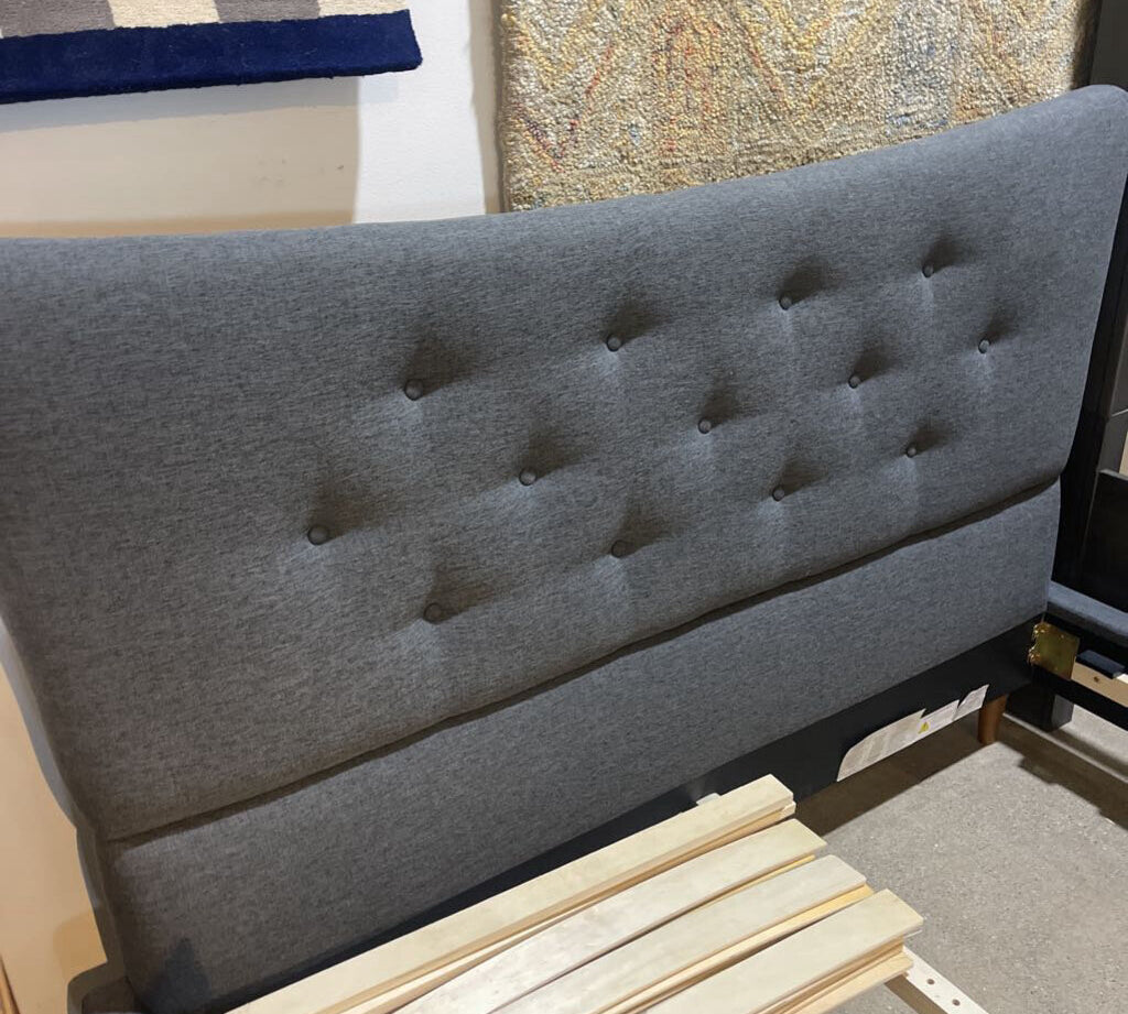 Baxton Studio QUEEN Tufted Upholstered BEDS Grey 66Wx86Dx45H