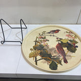 Vibrant Aviary Themed Decorative Plate On Stand ACCESSORIES 16d16h