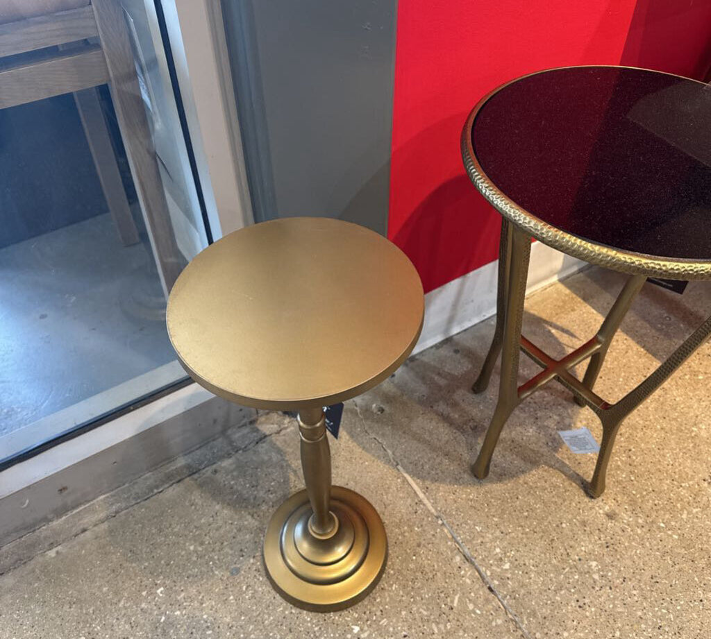 Langford Pedestal SIDE TABLE Gold 10d22h