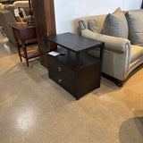 Lark 2-Drawer NIGHTSTAND Black/Silver 28w17d26h
