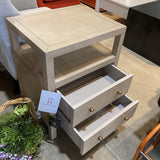 Celine 2-Drawer NIGHTSTAND Light Ash/Gold 21w17d27h