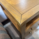 Celine 2-Drawer NIGHTSTAND Honey Brown/Gold 21w17d27h