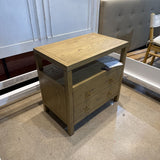 Celine 2-Drawer NIGHTSTAND Taupe/Gold 28w17d27h