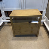 Celine 2-Drawer NIGHTSTAND Taupe/Gold 28w17d27h