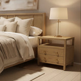 Celine 2-Drawer NIGHTSTAND Taupe/Gold 28w17d27h