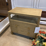 Celine 2-Drawer NIGHTSTAND Taupe/Gold 28w17d27h