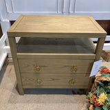 Celine 2-Drawer NIGHTSTAND Taupe/Gold 28w17d27h