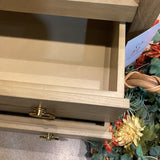 Celine 2-Drawer NIGHTSTAND Taupe/Gold 28w17d27h