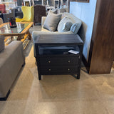 Celine 2-Drawer NIGHTSTAND Black/Gold 28w17d27h