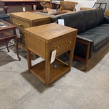 Celine 1-Drawer NIGHTSTAND Honey Brown/Gold 21w17d27h