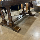 Traditional Trestle Solid Wood DINING TABLE 80w42d30h