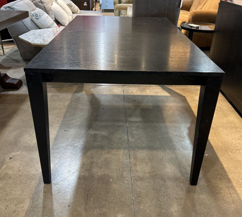 Contemporary Rectangular w/ 23" Leaf DINING TABLE Black 66w38d30h