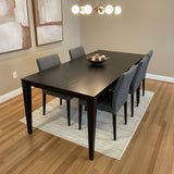 Contemporary Rectangular w/ 23" Leaf DINING TABLE Black 66w38d30h