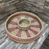 Round Colorful Rattan Serving Bowl ACCESSORIES 14.5d3h