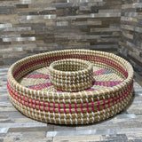 Round Colorful Rattan Serving Bowl ACCESSORIES 14.5d3h
