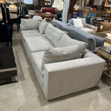Pottery Barn Dream Chenille Grand Square Arm SOFA Pebble 128w43d24h