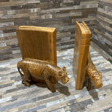 2pc Set Carved Wooden Bookends ACCESSORIES 5w2.5d8h