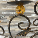 Ornate Scrolled Metal Candelabra ACCESSORIES 16w8d18h