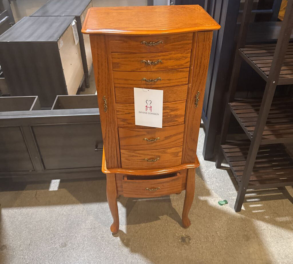 Traditional Wood Jewelry Armoire FURNITURE 17w12d40.5h